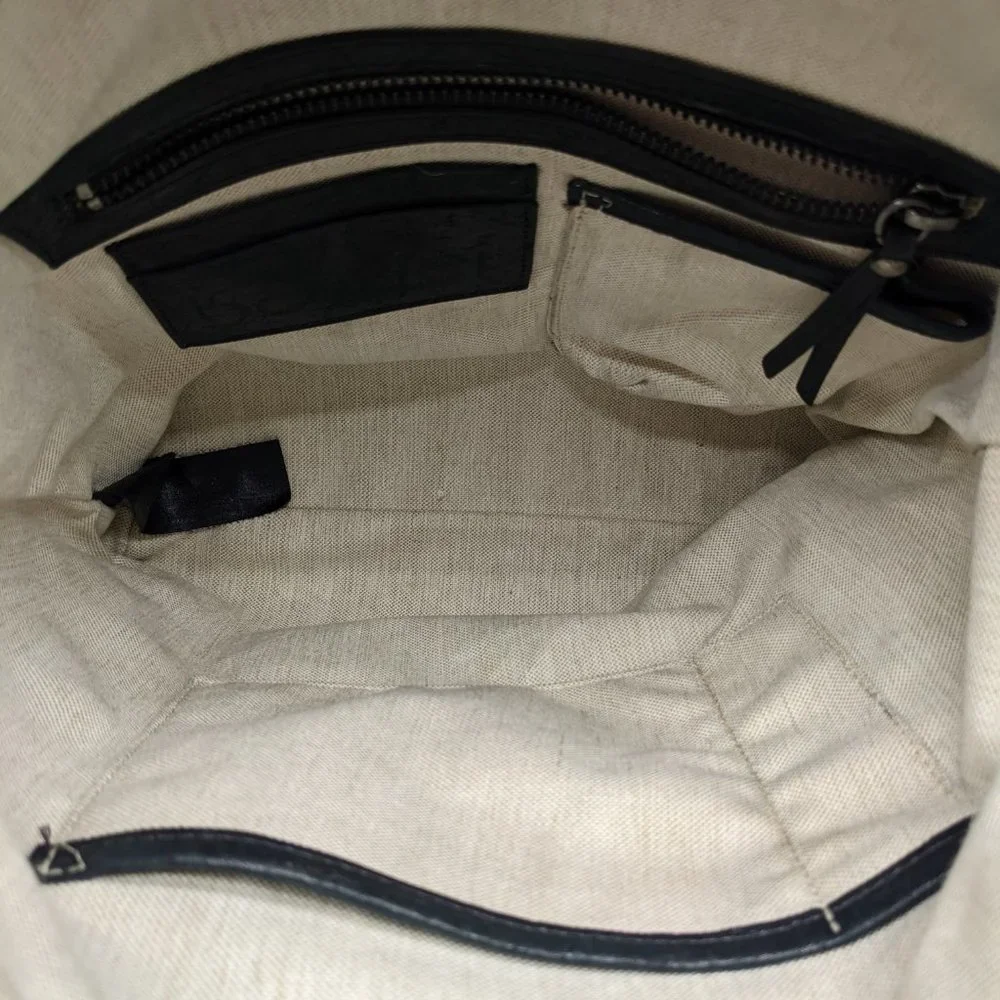 BOTKIER Warren leather women's shoulder hobo bag -BLACK (Used)